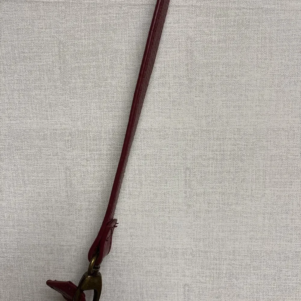 Lucky Brand Boho Leather Maroon Burgundy Crossbody Bag Purse